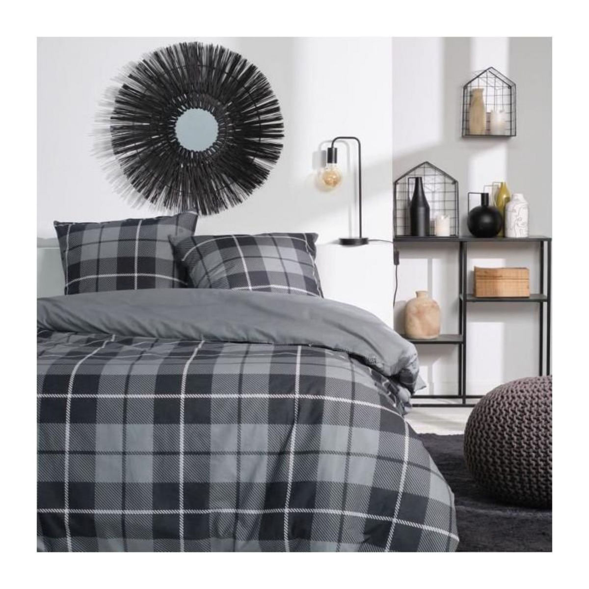 Today PARURE DE LIT TODAY - HOUSSE DE COUETTE 220X240 + 2 TAIES D OREILLER 63X63 - 100% COTON 57 fils - SUNSHINE 14.59