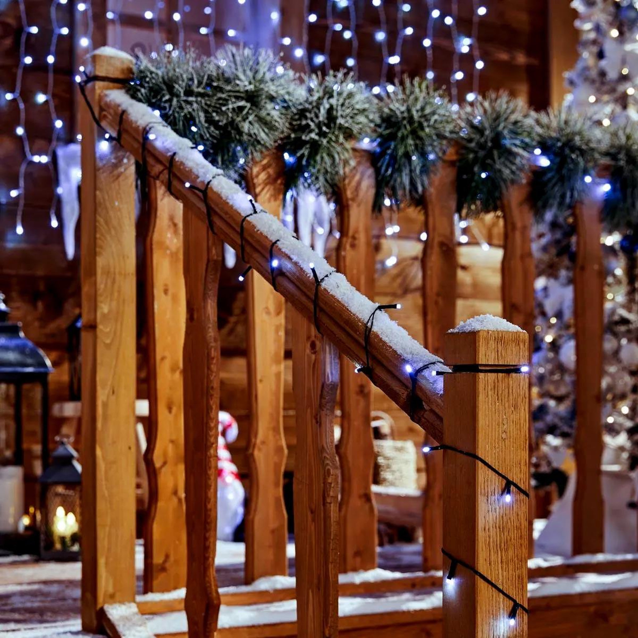 Voir la diapositive 2 : FEERIC LIGHT & CHRISTMAS Guirlande de noël  timer  10m blanc froid