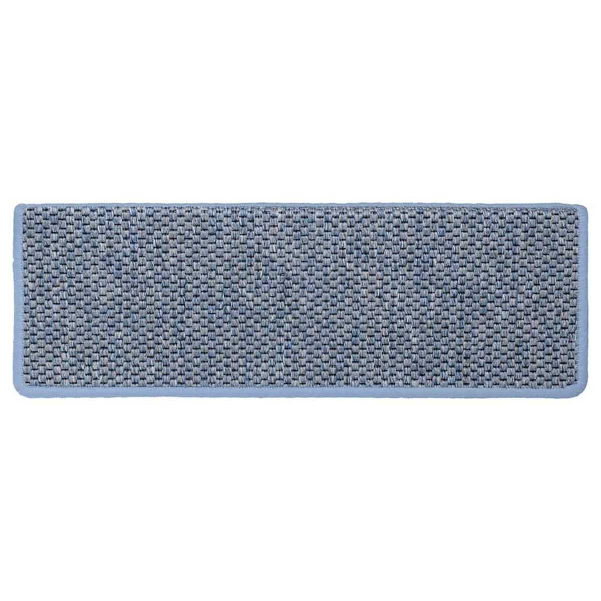 VIDAXL Tapis d'escalier autocollants 30 pcs 65x21x4 cm bleu