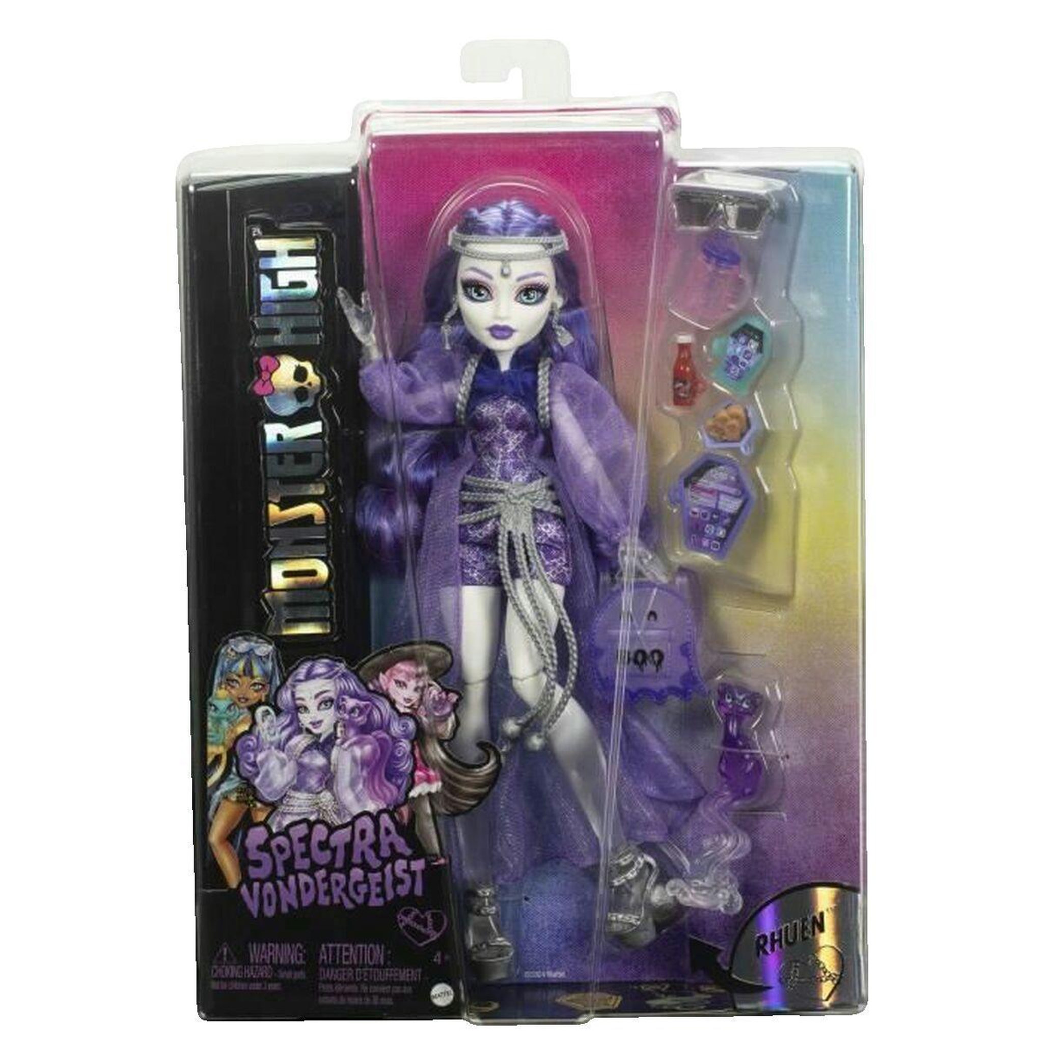 Voir la diapositive 2 : MATTEL Poupée Mattel Spectra Vondergeist Violet