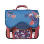Voir la diapositive 1 : AUCHAN Cartable 36 cm CP/CE1/CE2 bleu et rouge Nature Lover