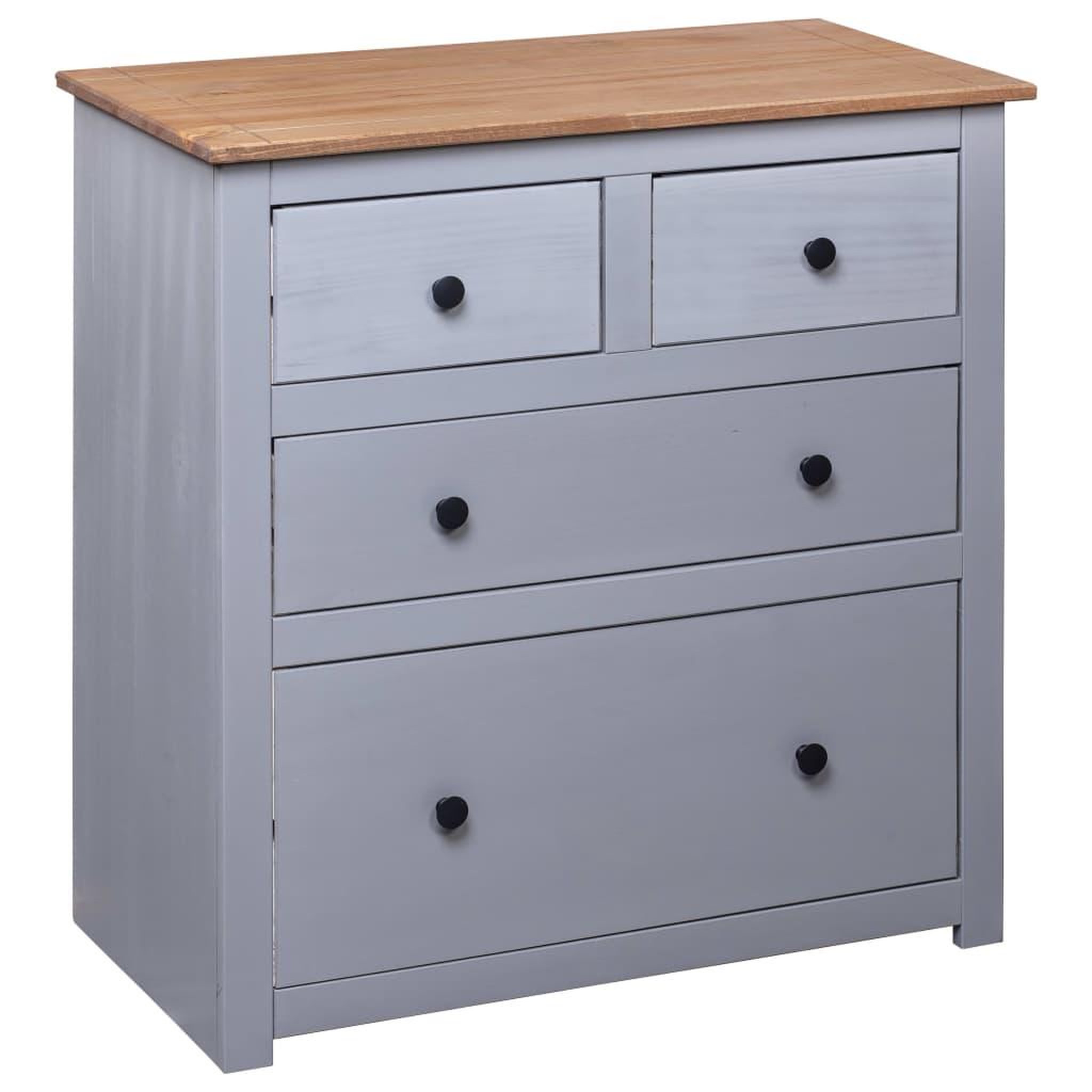 Voir la diapositive 4 : VIDAXL Buffet Gris 80x40x83 cm Pin Gamme Panama