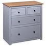 Voir la diapositive 4 : VIDAXL Buffet Gris 80x40x83 cm Pin Gamme Panama