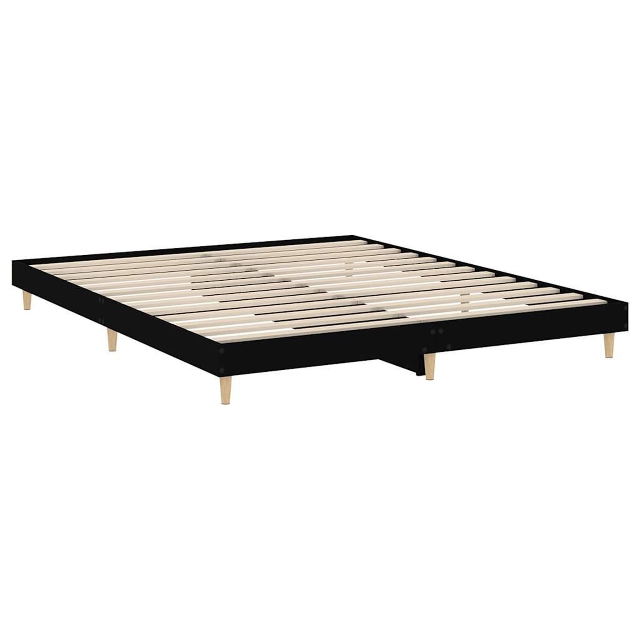 Voir la diapositive 5 : VIDAXL Cadre de lit sans matelas noir 120x200 cm