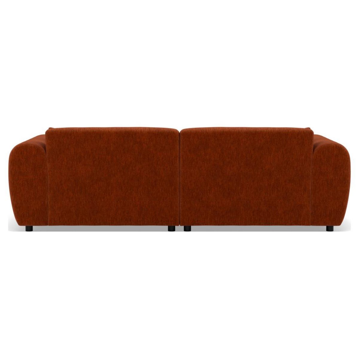 LISA DESIGN Aumance - canapé droit 4 places avec double méridienne assise profonde en velours texturé