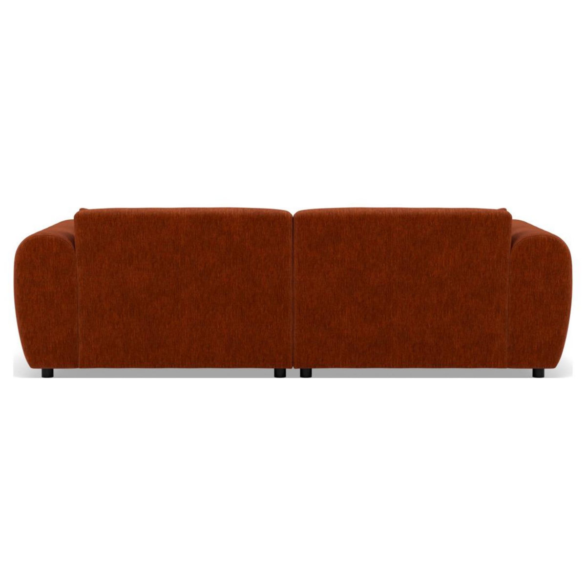 LISA DESIGN Aumance - canapé droit 4 places avec double méridienne assise profonde en velours texturé