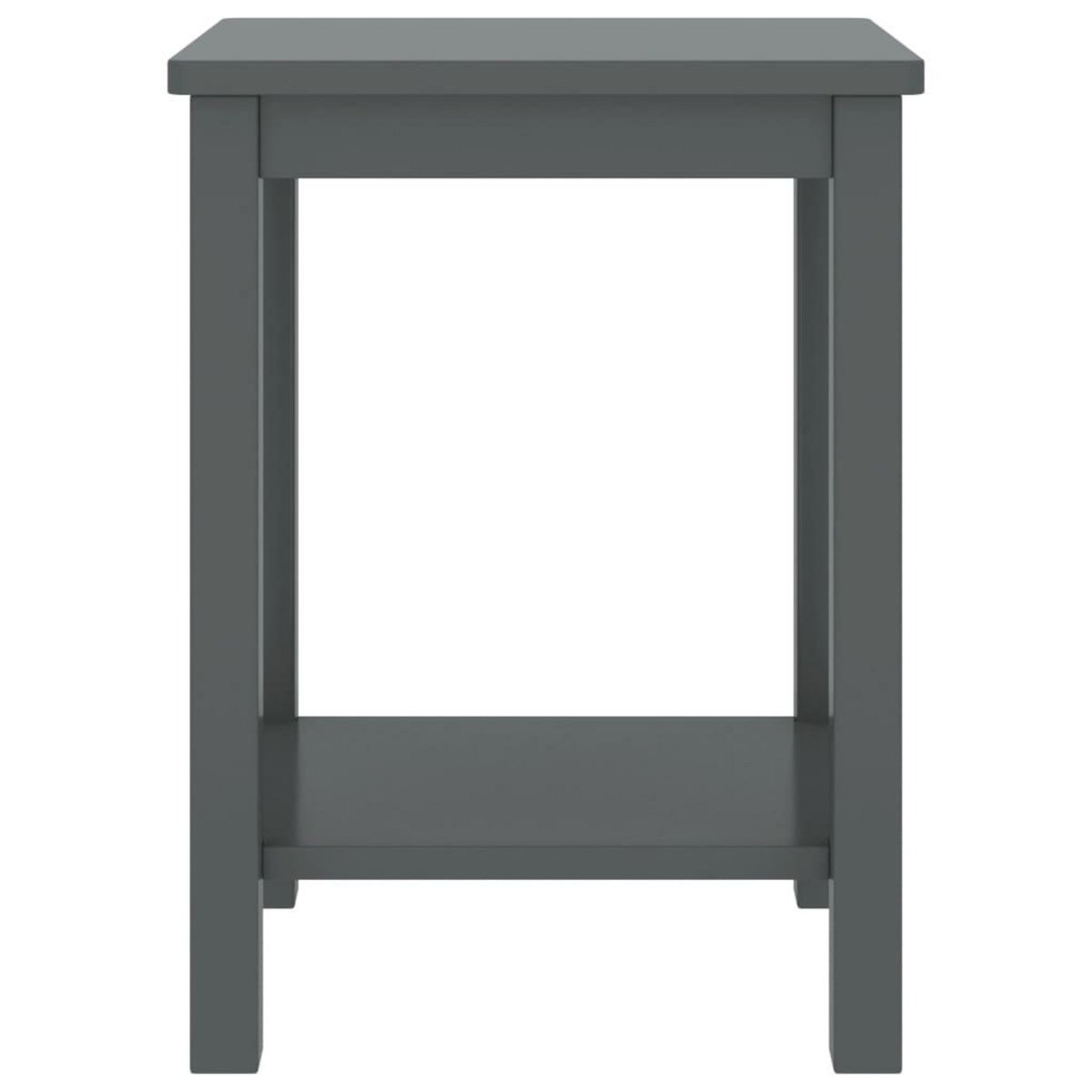 VIDAXL Table de chevet Gris fonce 35x30x47 cm Bois de pin massif