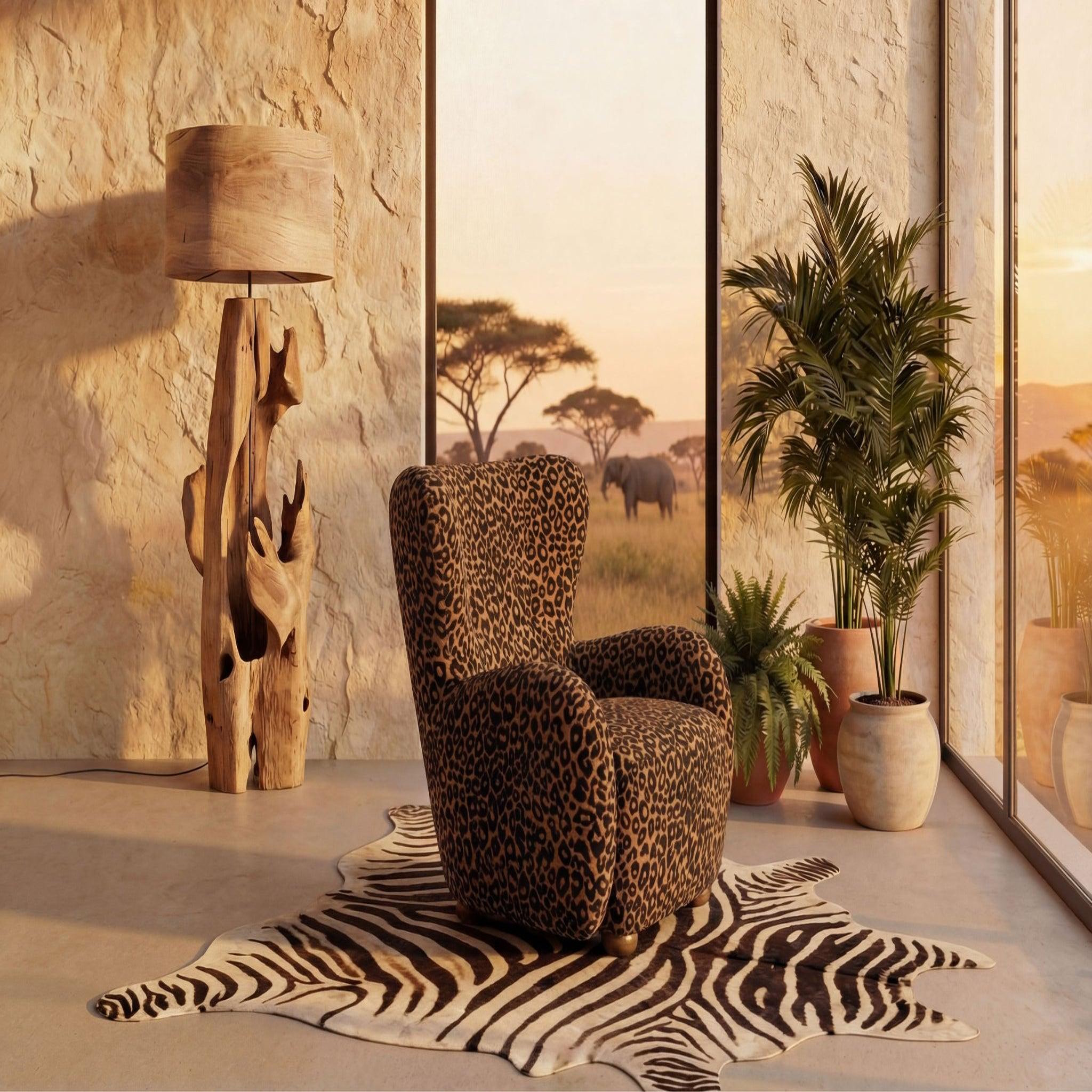Voir la diapositive 2 : CASANOVA PARIS Lili - fauteuil tissu imprimé animalier