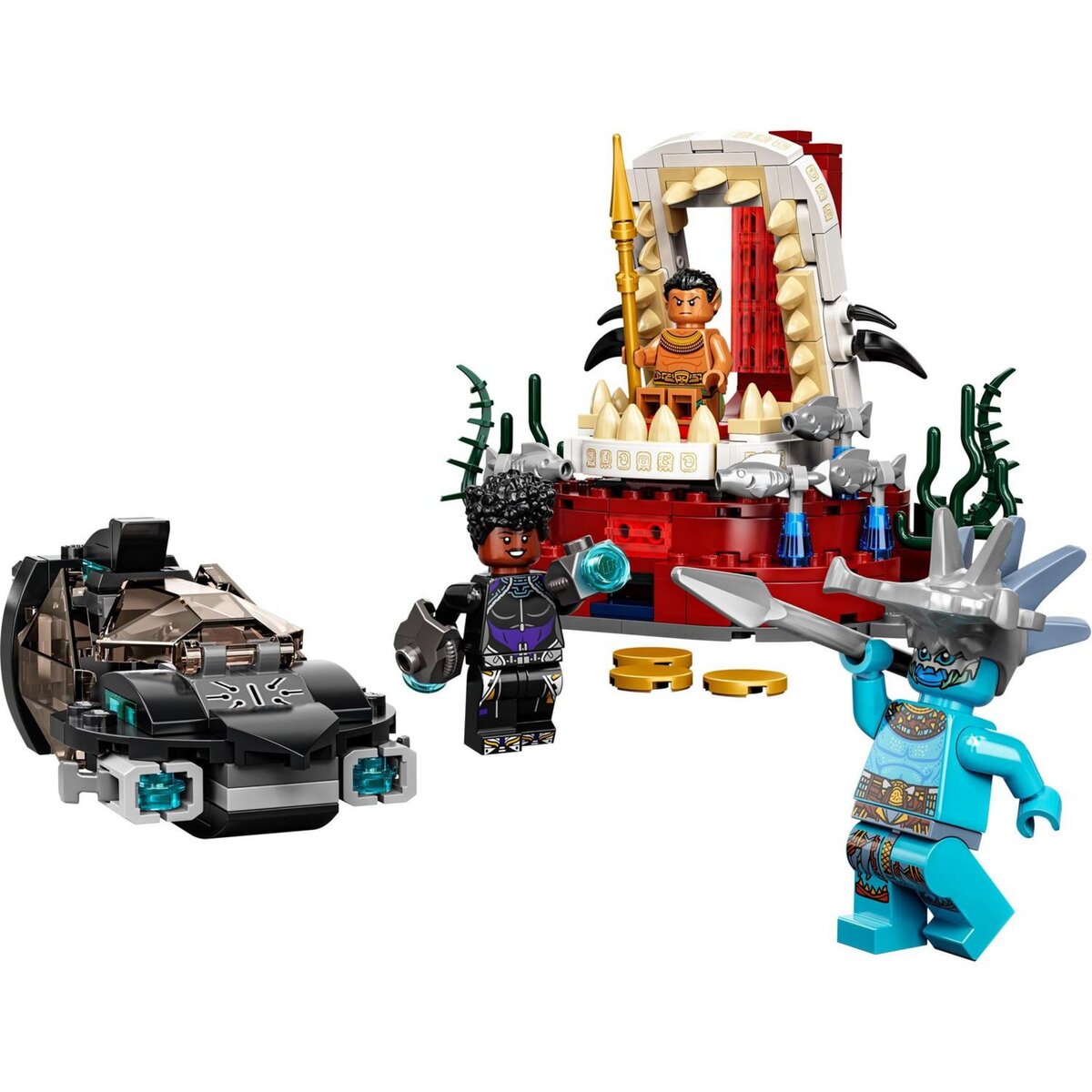 LEGO Marvel 76213 La Salle du Trône du Roi Namor, Jouet Sous-Marin, Figurines Black Panther