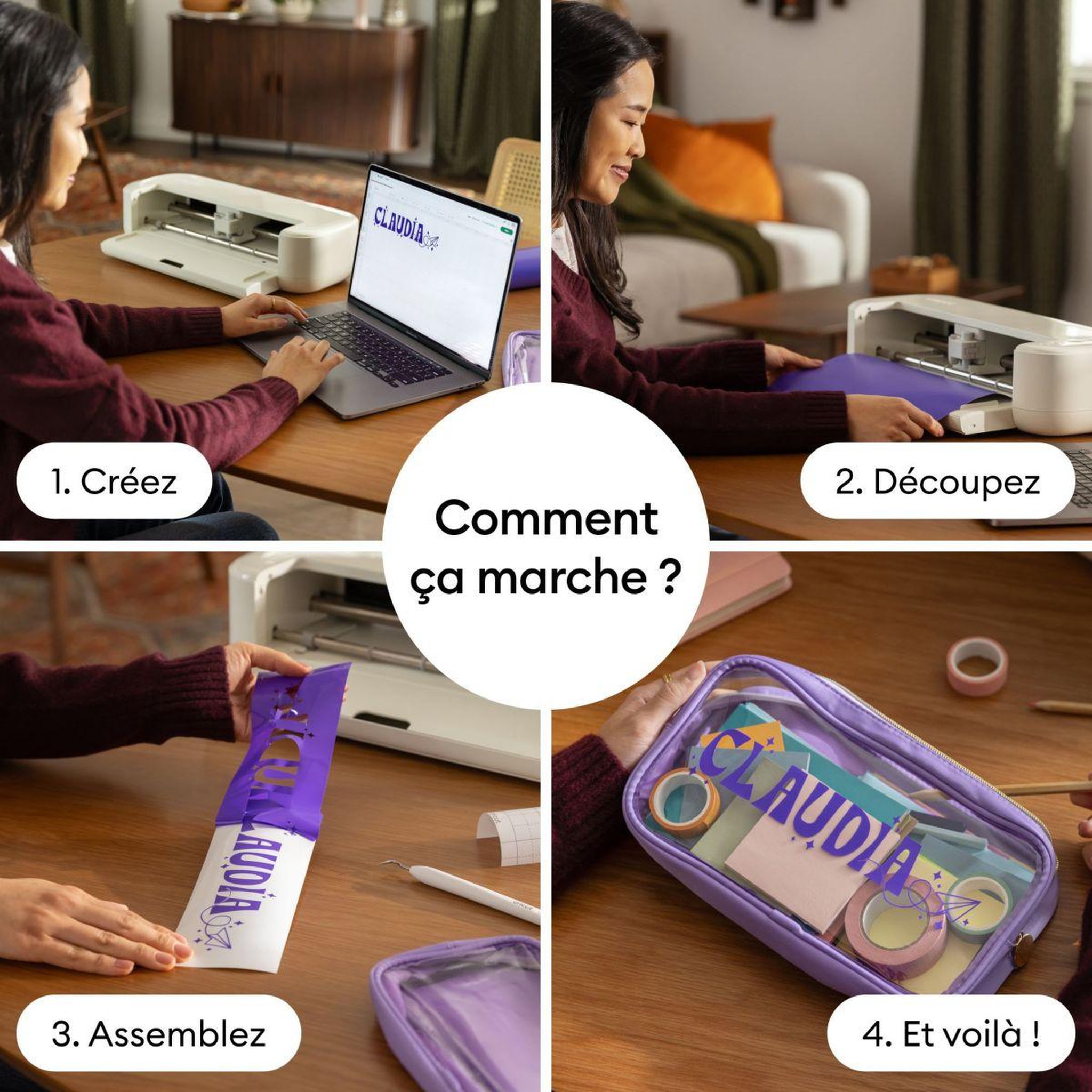 Voir la diapositive 4 : CRICUT Machine de découpe pack explore 5 crème