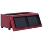 Voir la diapositive 4 : VIDAXL Pouf de rangement 87,5 cm Rouge bordeaux Similicuir