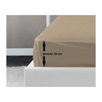 LOVELY HOME LOVELY HOME Drap Housse 100% coton 160x200x30 cm beige