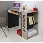 Voir la diapositive 3 : Bureau enfant style industriel avec niche et étagères  L108cm GIMP