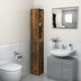 Voir la diapositive 1 : VIDAXL Armoire de bain chene fume 25x26,5x170 cm bois d'ingenierie