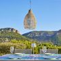 Voir la diapositive 3 : Lumisky Suspension solaire bohème HOLIDAY Beige Poly rotin H42cm