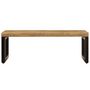 Voir la diapositive 3 : VIDAXL Table basse 100x50x35 cm Bois de manguier solide et acier
