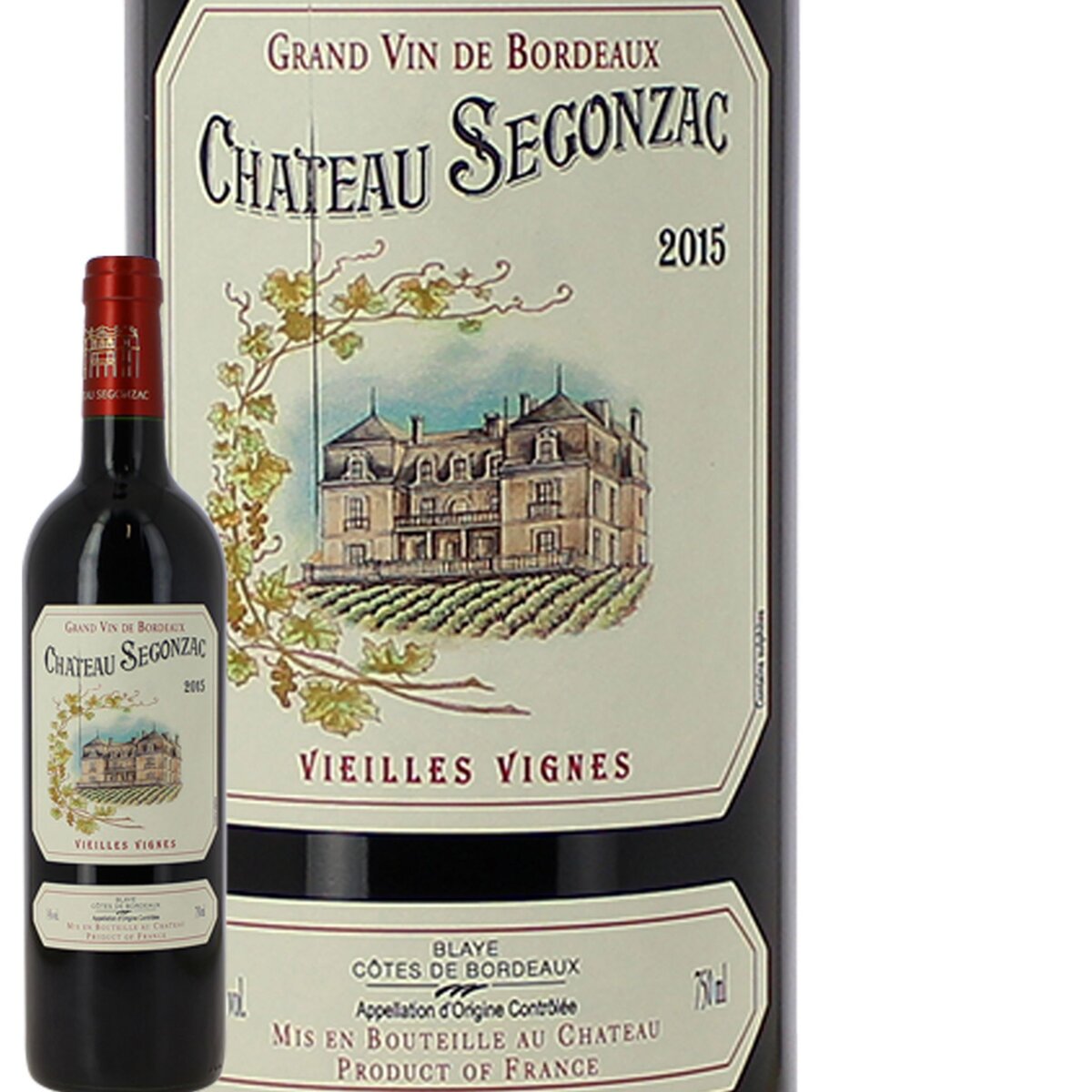 Château Segonzac Vieilles Vignes Blaye Côtes De Bordeaux Rouge 2015
