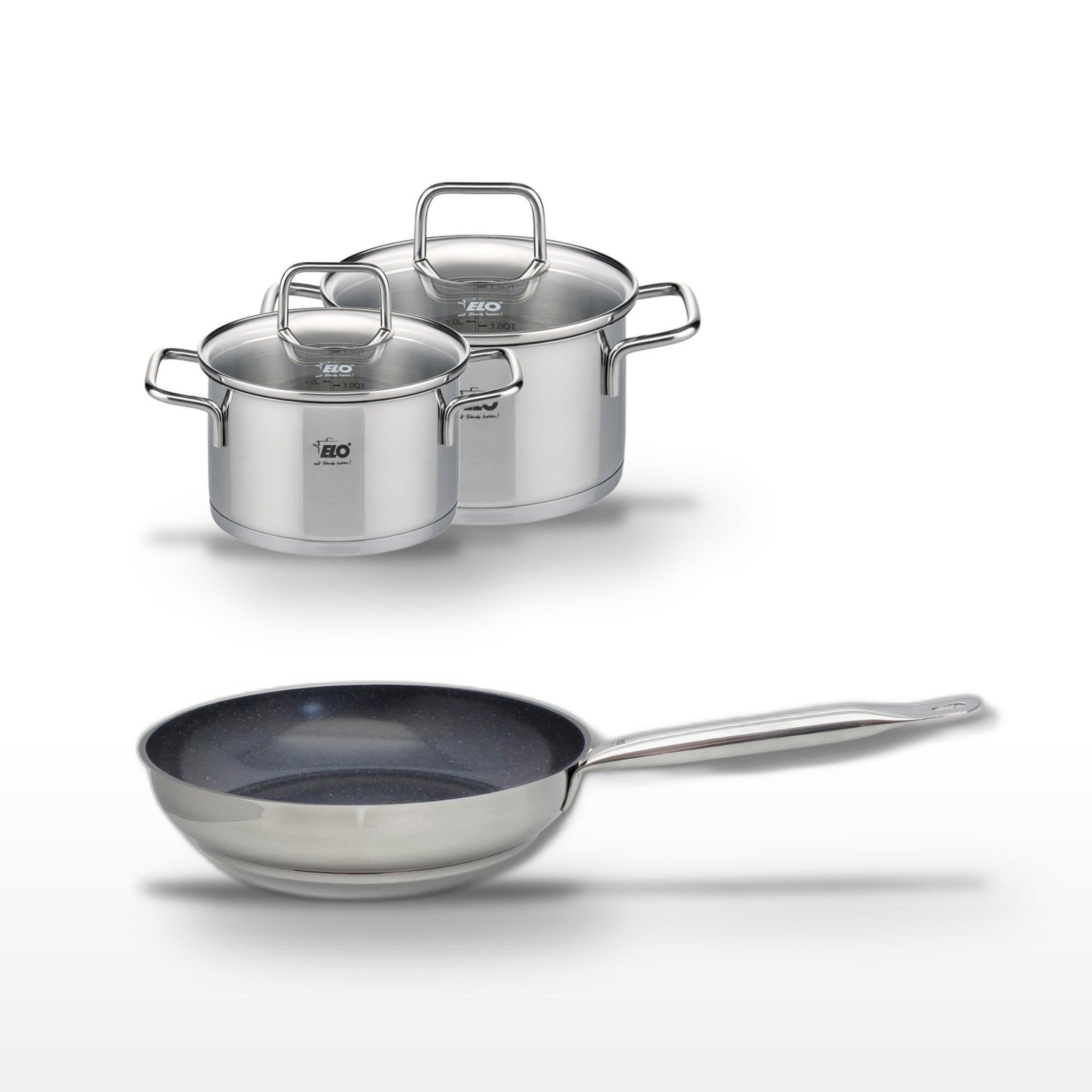 ELO Lot poêle 24cm & 2 faitouts elo profi therm platinum