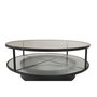 Voir la diapositive 3 : Paris Prix Table Basse Design en Verre  Falsterbo  100cm Noir