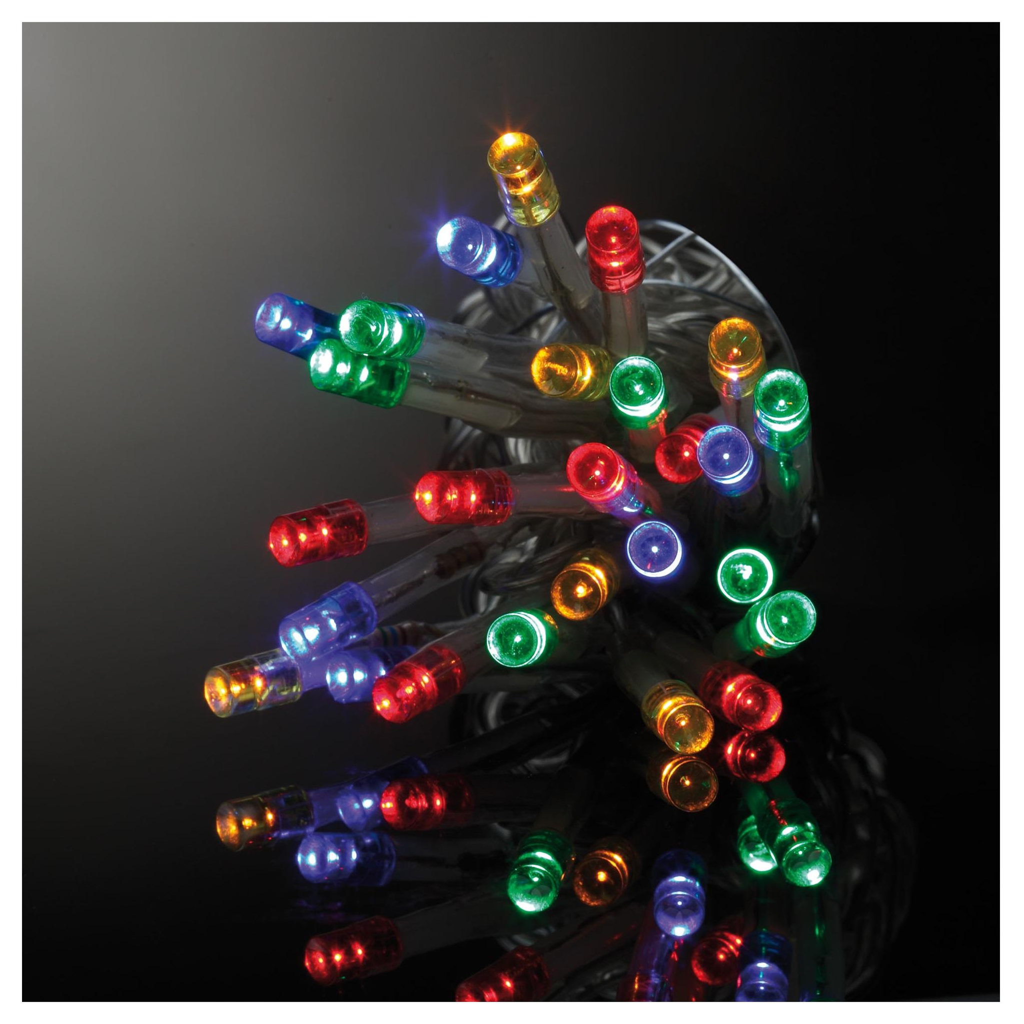 Voir la diapositive 2 : Eden Guirlande électrique 80 led multicouleur 3 m fil transparent
