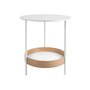 Leitmotiv Table d'appoint ronde design Dual - Diam. 48 x H. 51 cm - Blanc