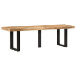 VIDAXL Banc 160 cm bois de manguier brut massif et acier