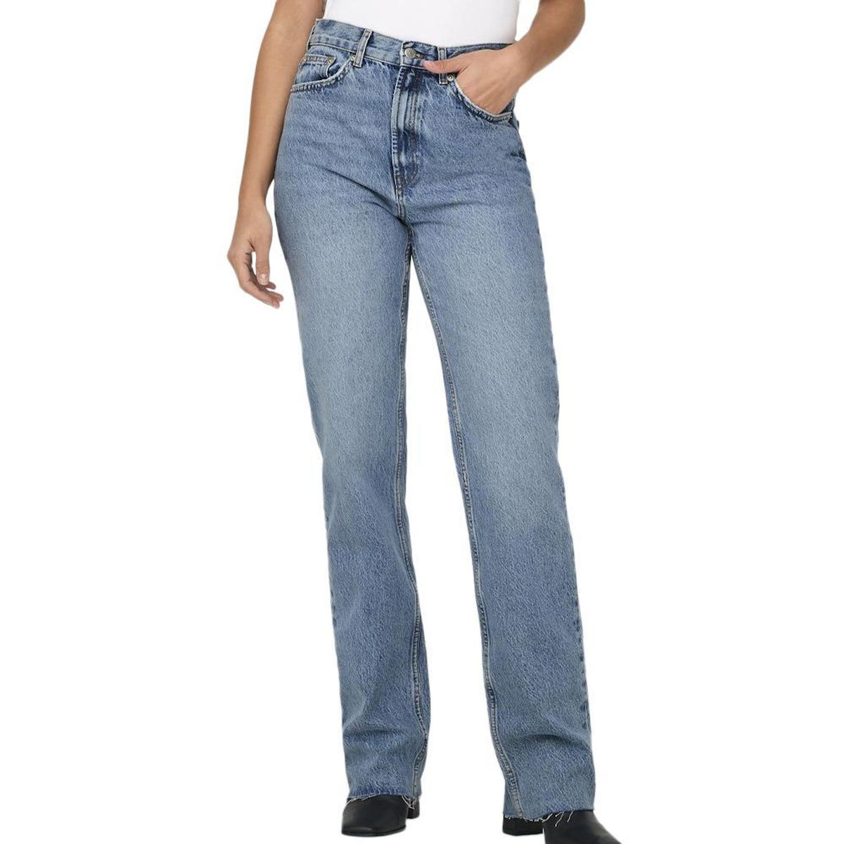 Only Jean Droit Bleu Femme Only Riley