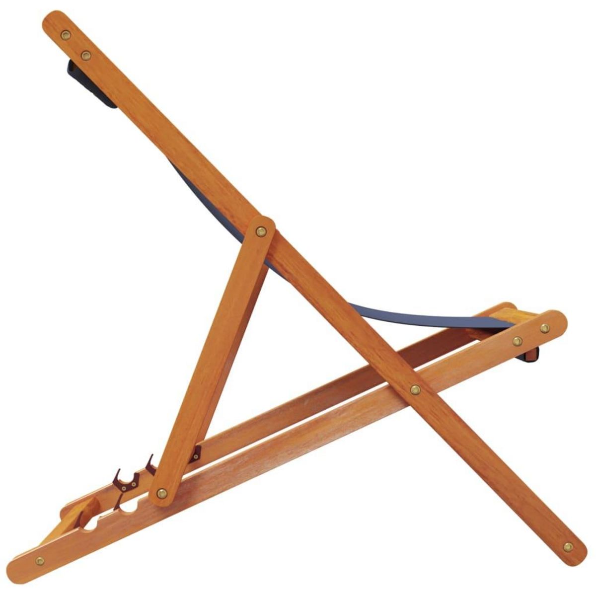 VIDAXL Chaises de plage pliables lot de 2 bleu tissu