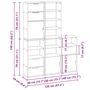 Voir la diapositive 6 : VIDAXL Armoires laterales 5 pcs ODDA 40x24x79 cm bois massif pin