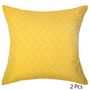 Voir la diapositive 2 : ATMOSPHERA Dessus de lit avec 2 taies d'oreillers tressés en polyester