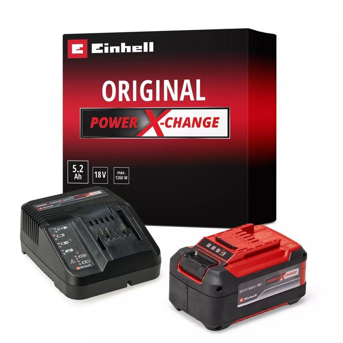 Einhell Kit de démarrage PXC 5,2 Ah - Batterie 18V - 5,2Ah - lithium-ion - chargeur rapide