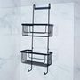 Voir la diapositive 2 : Paris Prix Serviteur de Douche 2 Niveaux  Filaire Premium  60cm Noir