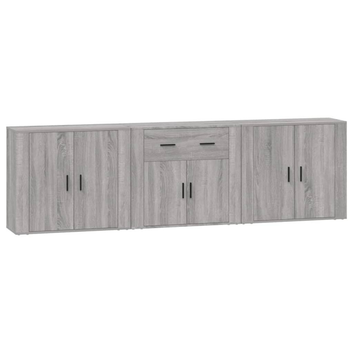 VIDAXL Buffets 3 pcs Sonoma gris Bois d'ingenierie