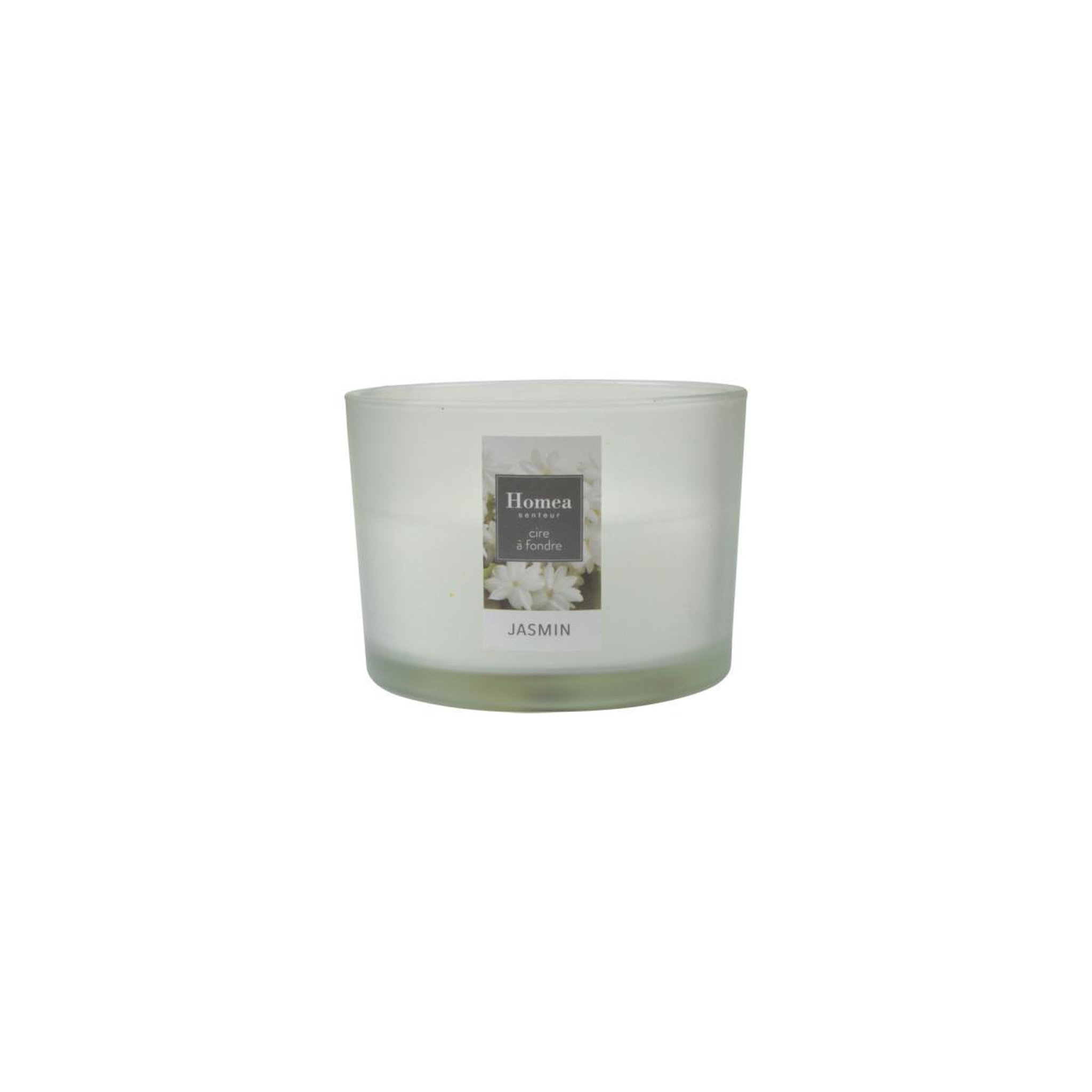 Voir la diapositive 2 : HOMEA Bougie verrine parfumée  essentiel ii  11cm jasmin