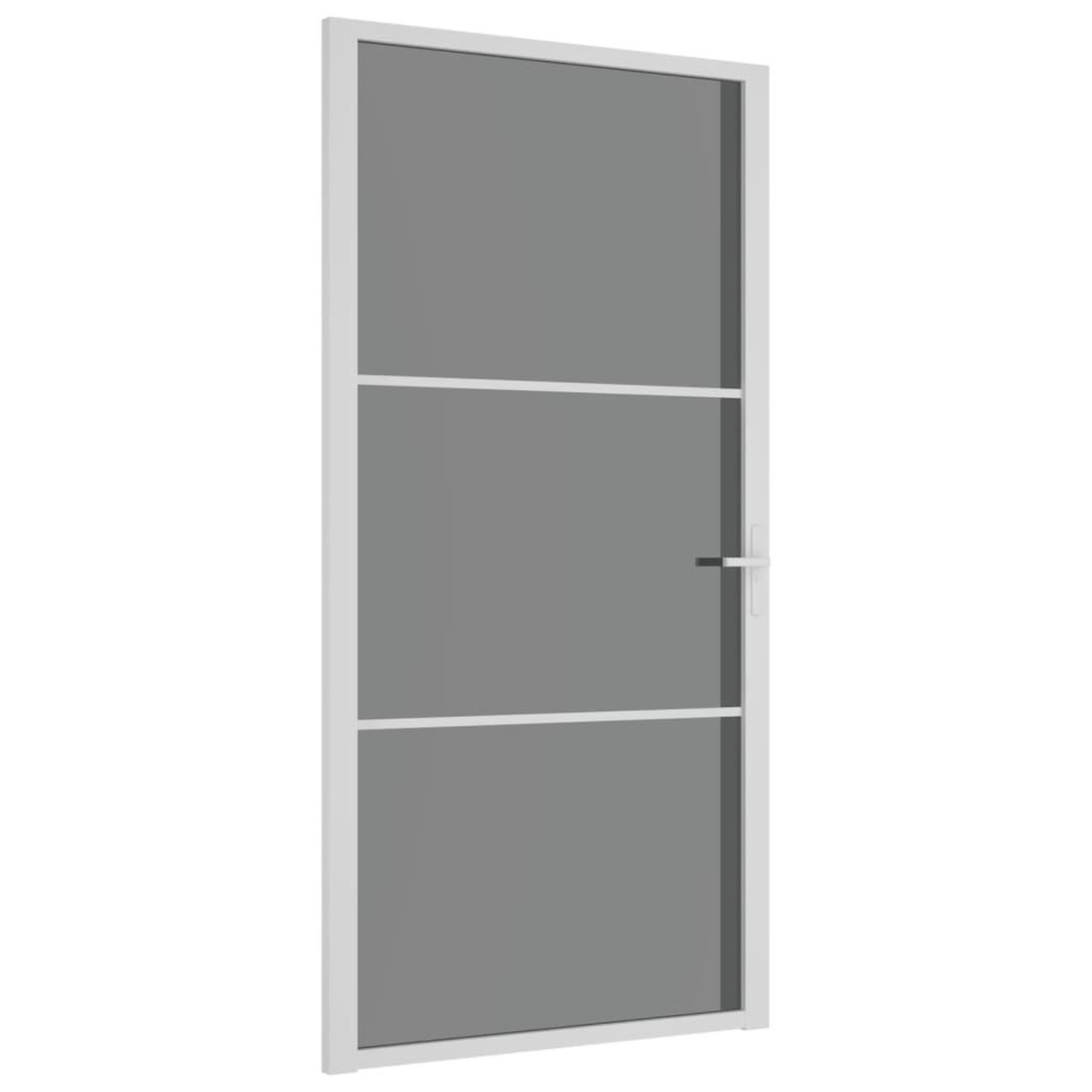 Voir la diapositive 2 : VIDAXL Porte interieure 102,5x201,5 cm Blanc Verre ESG et aluminium