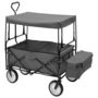 Voir la diapositive 3 : VIDAXL Chariot a main pliable avec toit Acier Gris