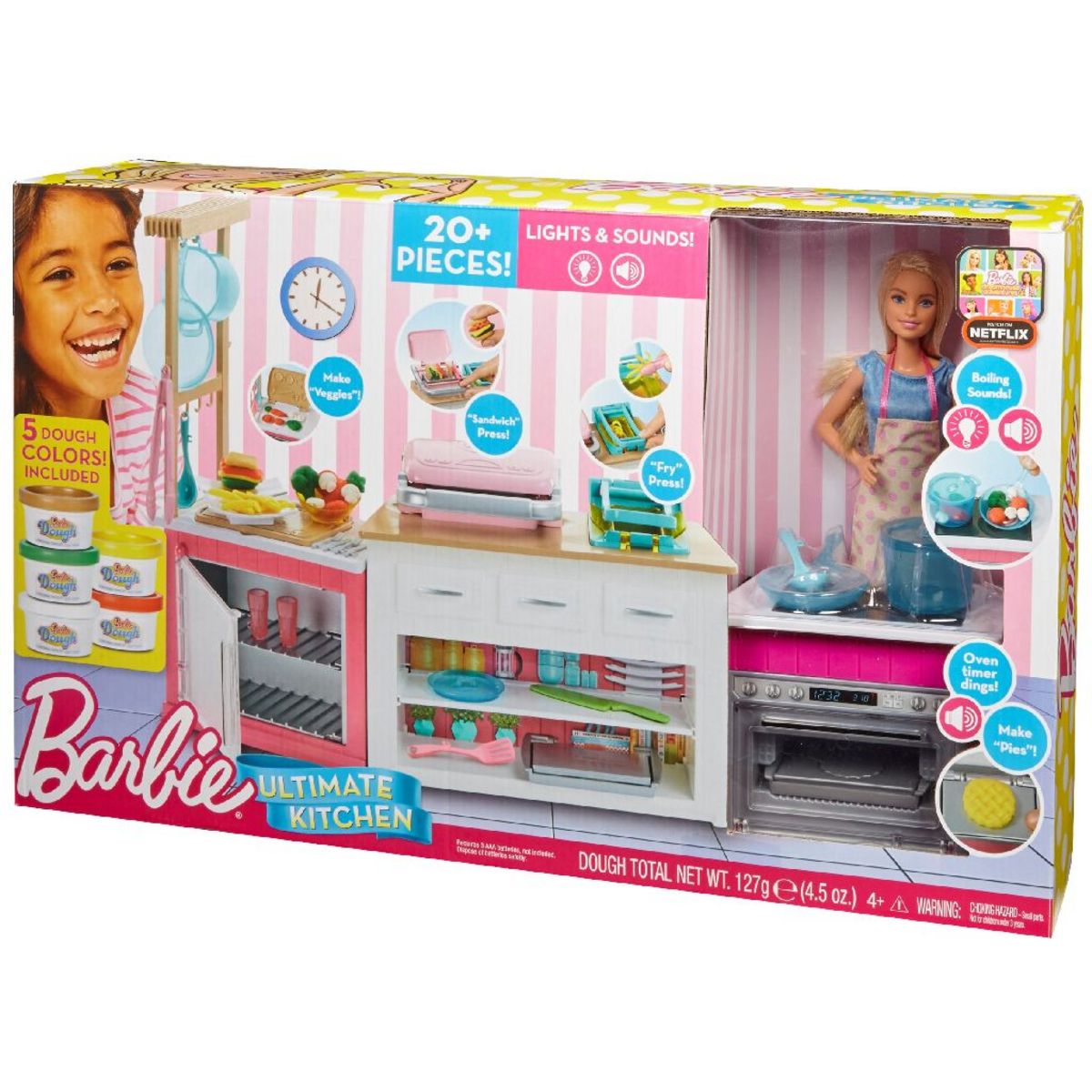 BARBIE Coffret cuisine à modeler Barbie 