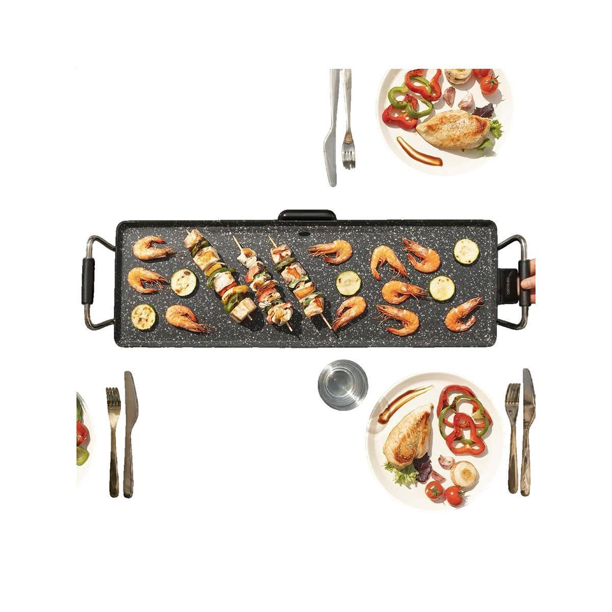 Voir la diapositive 3 : CECOTEC Plancha cecotec Deluxe électrique puissance 2400 W