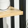 Voir la diapositive 4 : OUTSUNNY Support à fleurs style industriel 4 niveaux - porte plante 4 étagères - métal époxy noir bois sapin