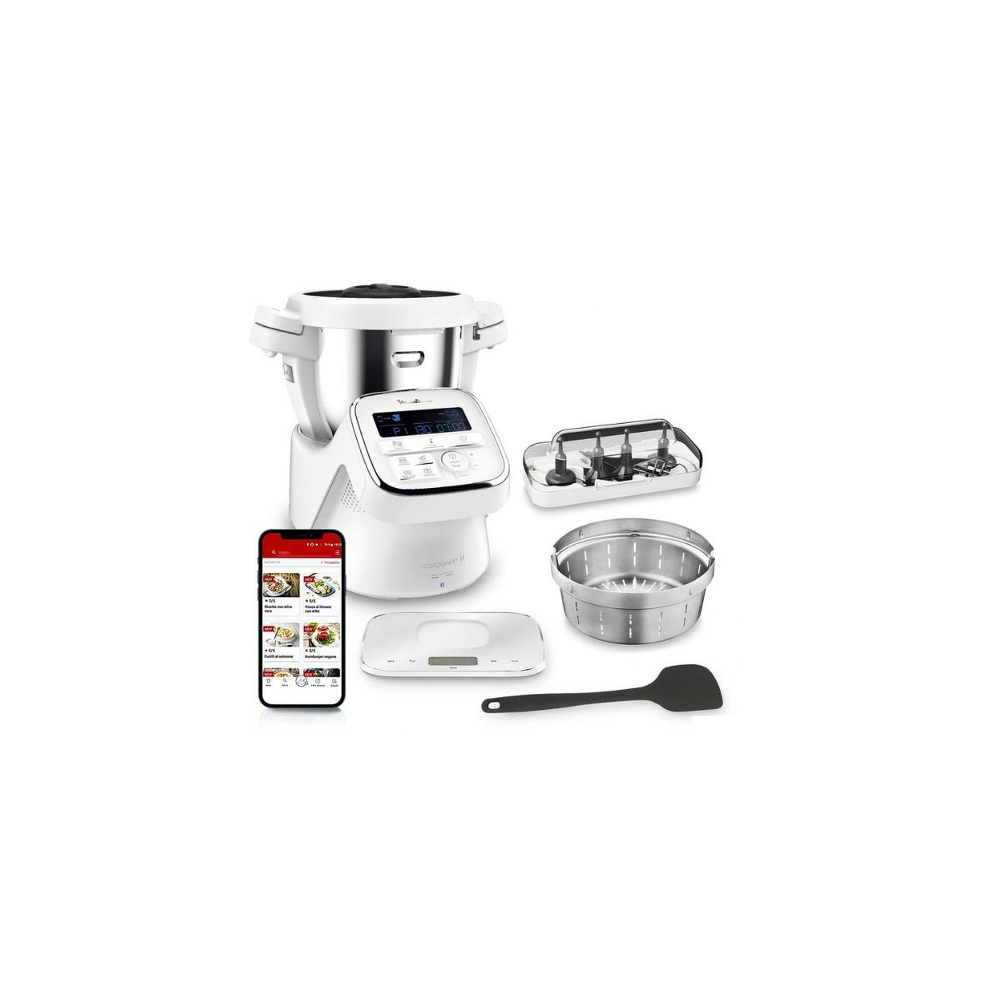 Voir la diapositive 2 : MOULINEX Robot cuiseur multifonctions 4.5l 1550w - hf901120