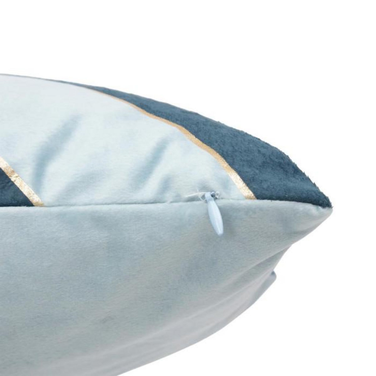 ATMOSPHERA Coussin Déco Rayé en Velours  Nelya  30x50cm Bleu