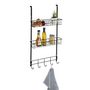 Voir la diapositive 2 : Wenko Etagère de cuisine de porte Gala - L. 39 x H. 75 cm - Noir