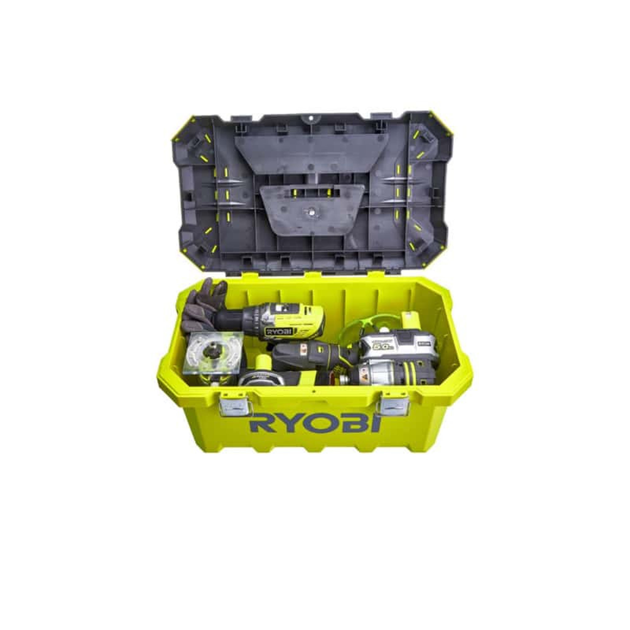 Voir la diapositive 2 : Ryobi Boîte à outils 49 cm - 33 L - Attaches métal RYOBI