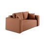 Voir la diapositive 3 : BEST MOBILIER Topaze - canapé droit 2 places - en tissu bouclette