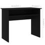 Voir la diapositive 6 : VIDAXL Bureau Noir 90x50x74 cm Bois d'ingenierie