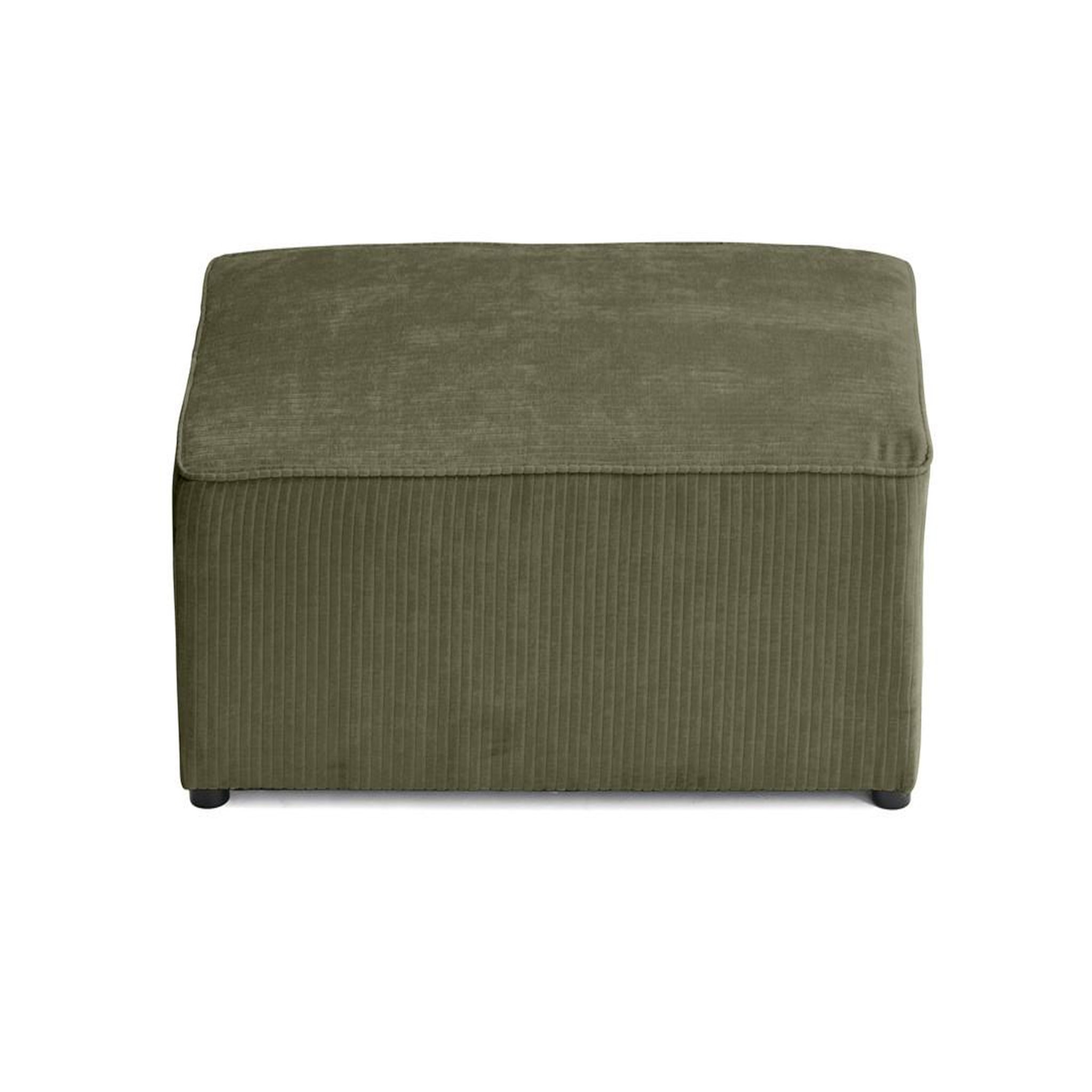 Voir la diapositive 1 : BEST MOBILIER Topaze - pouf - en velours côtelé plat
