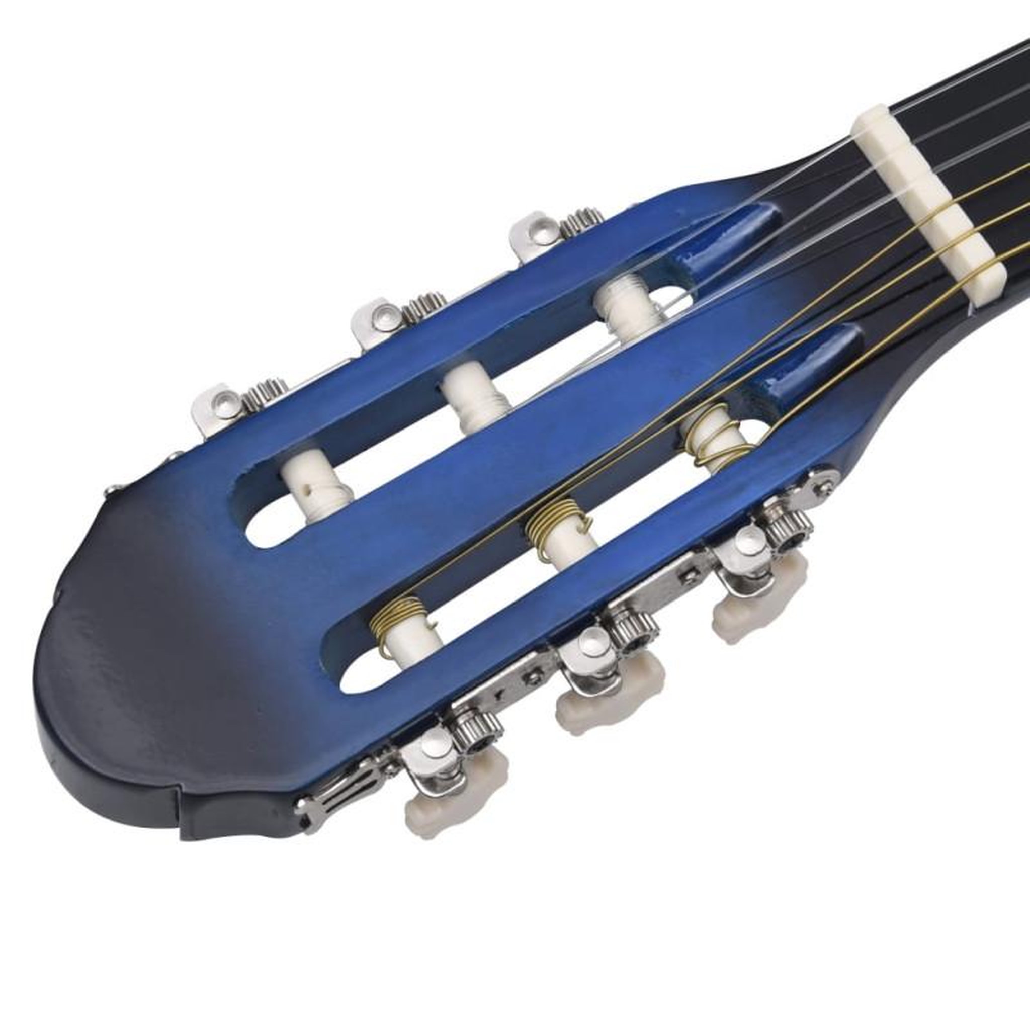 Voir la diapositive 4 : VIDAXL Guitare classique pour débutants Bleu 4 4 39 Tilleul