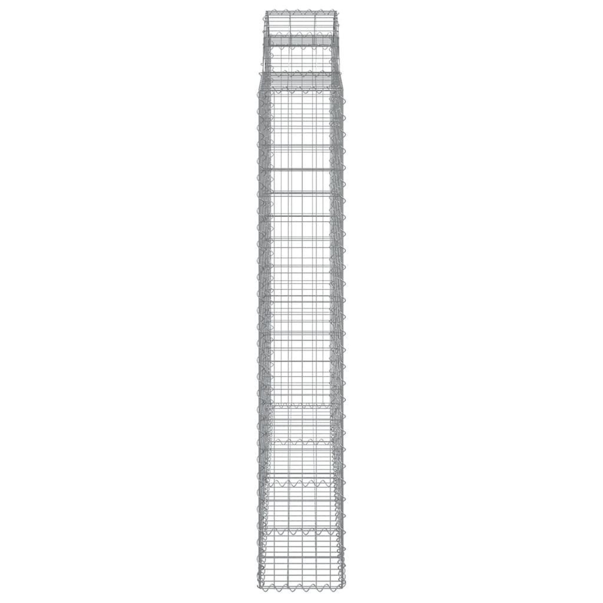 Voir la diapositive 5 : VIDAXL Paniers a gabions arques 7 pcs 200x50x180/200 cm Fer galvanise
