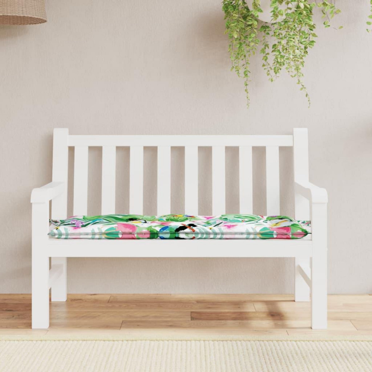 VIDAXL Coussin de banc de jardin carreaux multicolore 120x50x7cm tissu