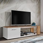 Voir la diapositive 1 : Paris Prix Meuble TV  RTV Maze I  150cm Blanc & Naturel